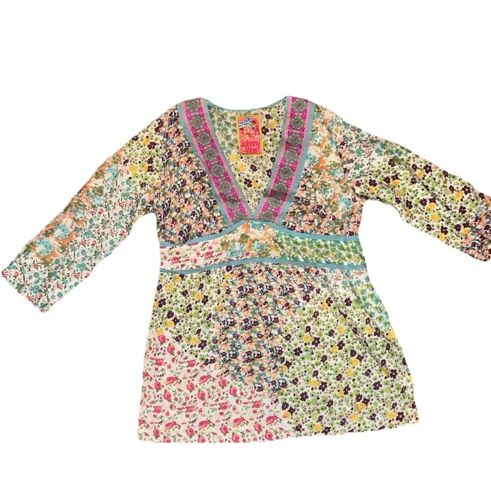 Johnny Was Multicolor Floral Kids Blouse
